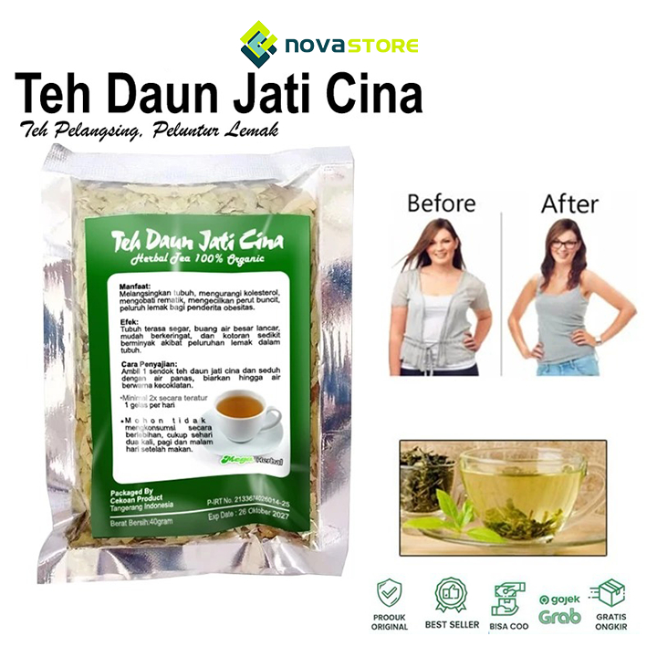 

( BISA COD ) Teh Daun Jati Cina Ori 100% alami Herbal Teh Pelangsing Penurun Berat Badan