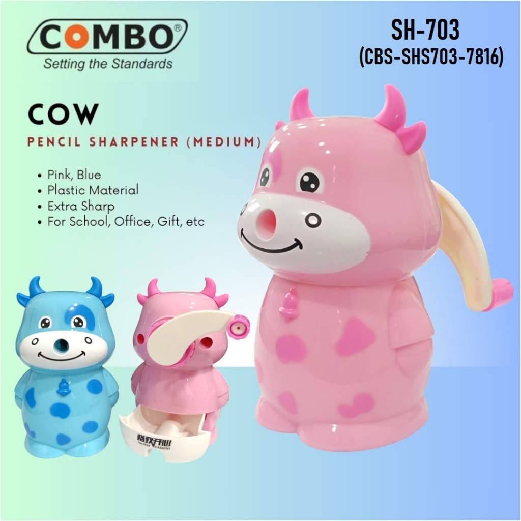 

Serutan Pensil Putar / Rautan Meja Lucu / Auto Pencil Sharpener SH-703 / Serutan Pensil Cow / Table Mechanical Sharpener