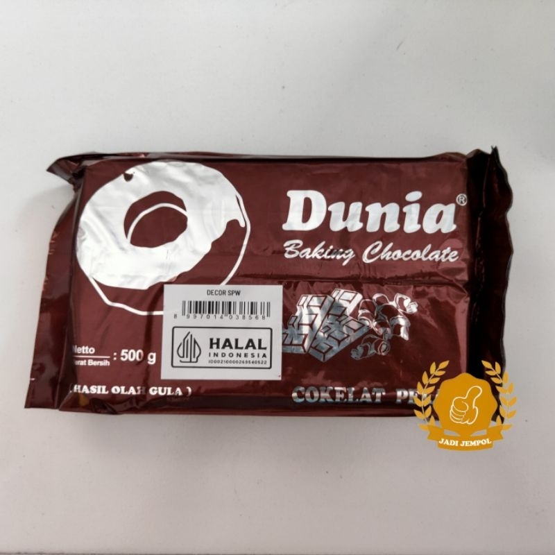 

Dunia Baking Chocolate 500gr / Cokelat Batang Dunia