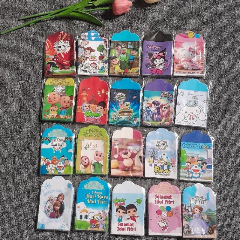 

10 pack amplop lebaran karakter