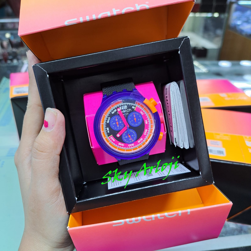 SWATCH SB06N102 Neon Party Jam Tangan Big Bold