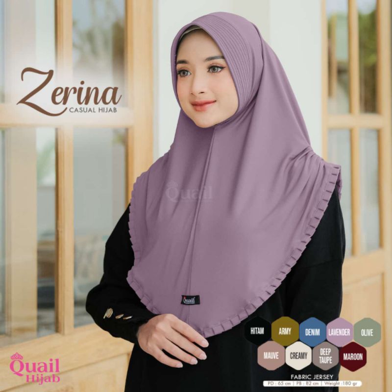 Jilbab Instan rempel Quail model Zerina
