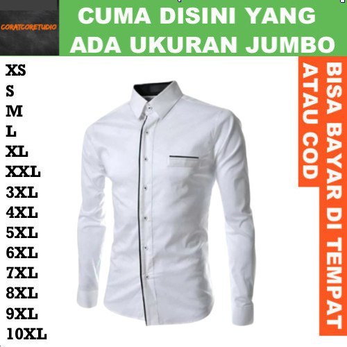 5XL 4XL 3XL XXL XL L M S XS 10XL 9XL 8XL 7XL 6XL Shirt Jumbo Big SIze Hem Cowok Kemeja Pria 1 Kanton