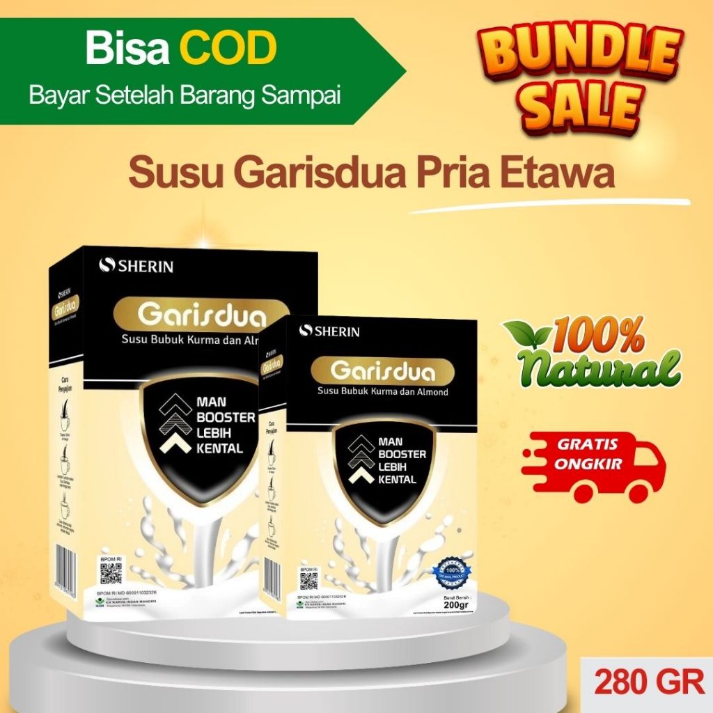 

Susu Garisdua Pria Etawa Premium (BUNDLE 2PCS) 200 gram
