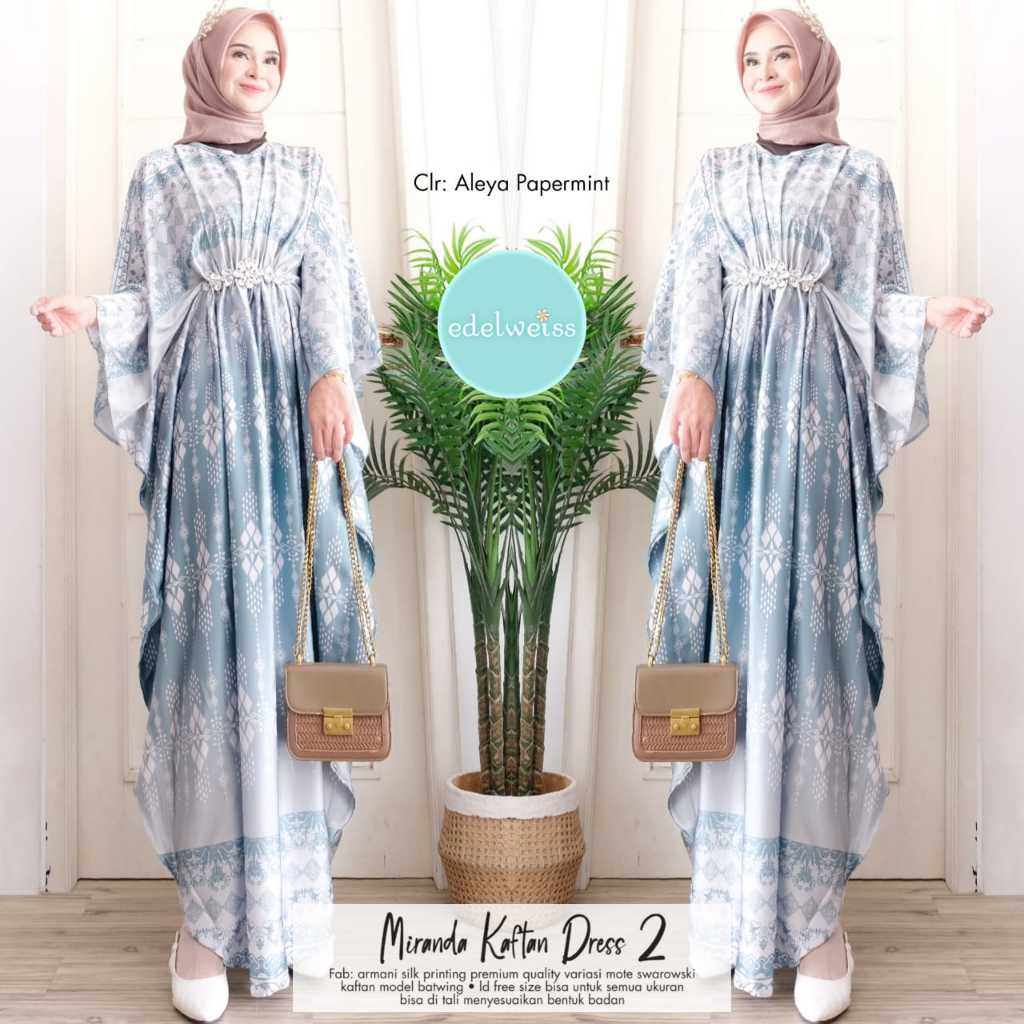 MIRANDA KAFTAN DRESS 2 BY EDELWEISS / GAMUS KAFTAN/ GAMIS REMAJA / GAMIS WANITA MEWAH / GAMIS LEBARA