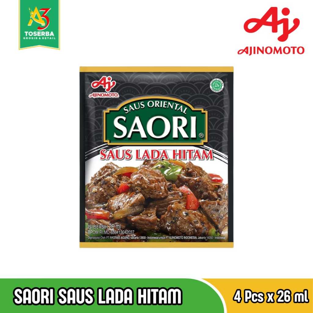 

Saori Saus Oriental Lada Hitam 26 ml (4 Pcs)