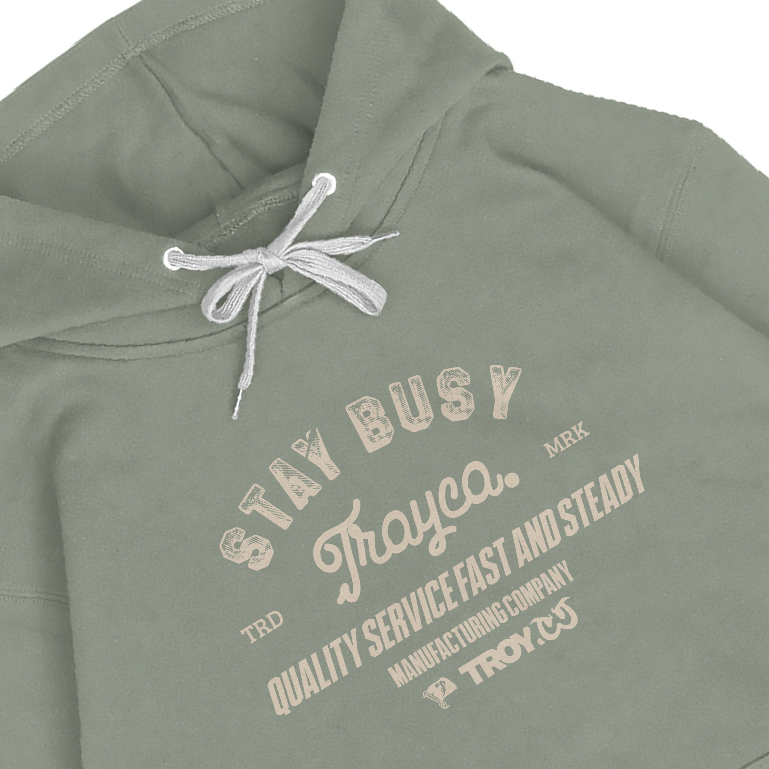 Troy Company Hoodie Sage Green Mark - Hoodie Pria Hijau Sage KH 2870