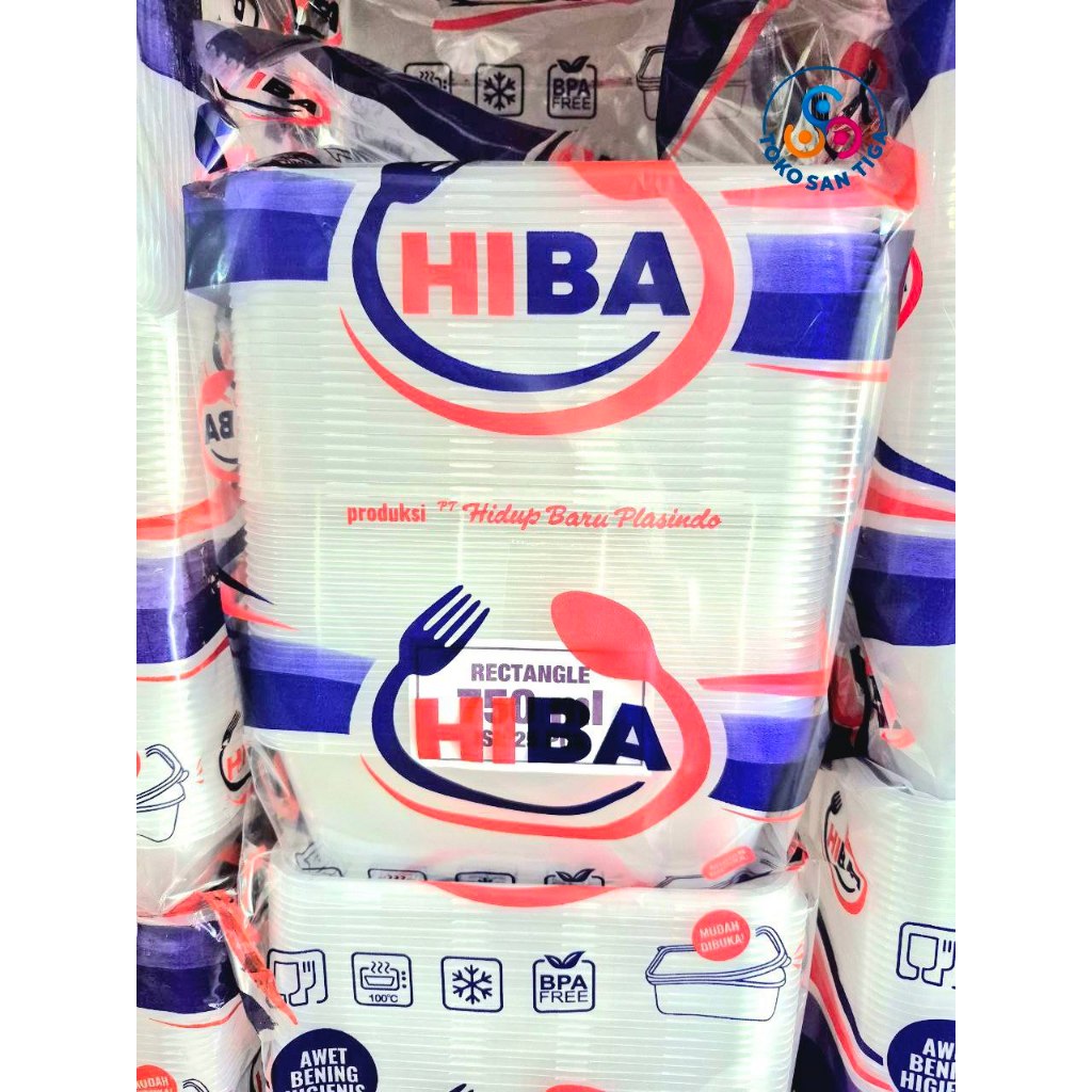 Hiba Thinwall Rectangle 750 ml isi 25 pcs