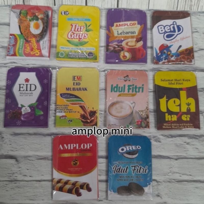

10pack amplop lebaran motif snack