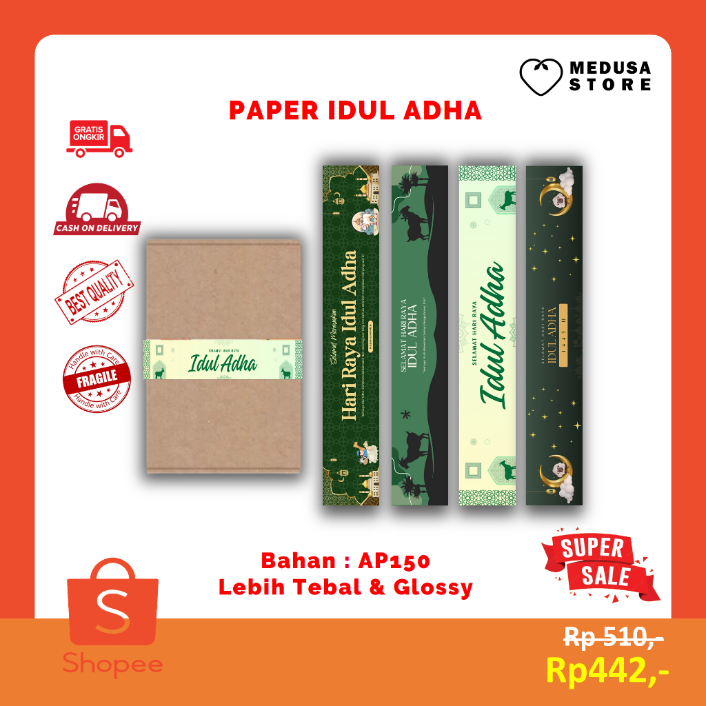 

Paper Belt Lebaran Idul Adha / Qurban / Kurban / Paperbelt Bento Custom