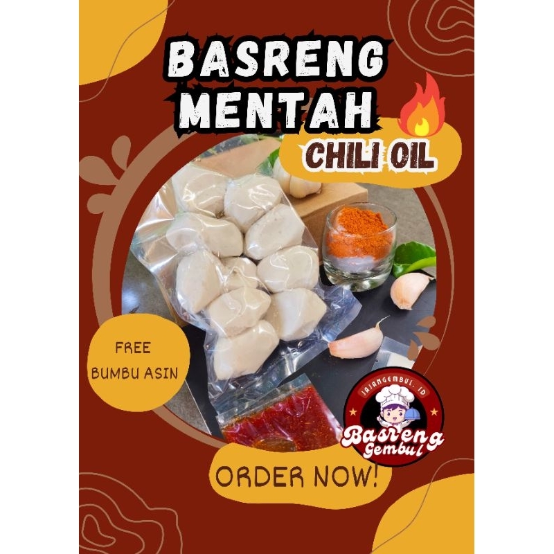 

BASRENG MENTAH 10 BIJI CHILI OIL BasrengGembul|BASRENG VACUM