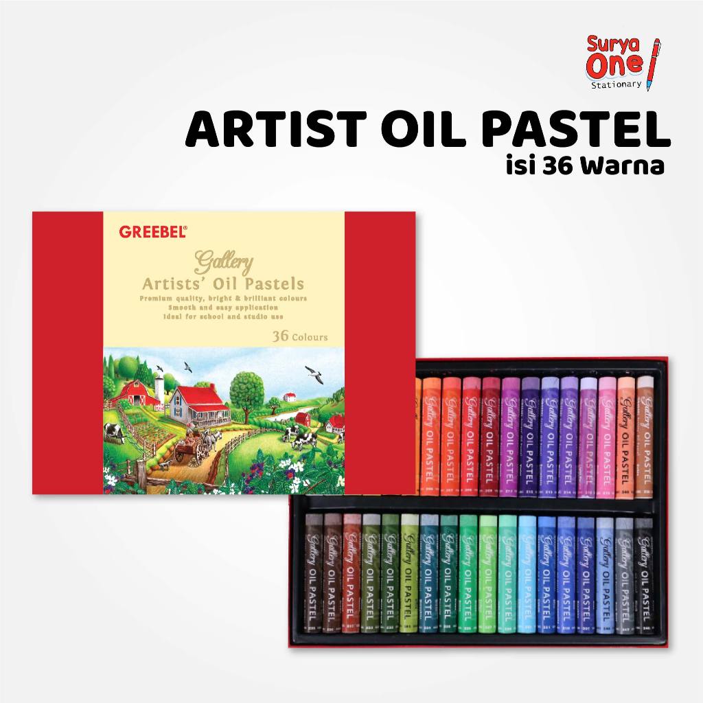 

GREEBEL Crayon Krayon Artist 36 / Artist Oil Pastel 36 Warna / Crayon Greebel / Mewarnai Menggambar