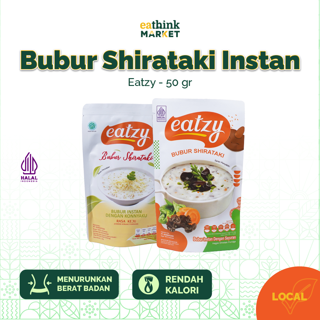 

Bubur Diet Shirataki Instan Rendah Lemak Kalori - Eatzy 50 g