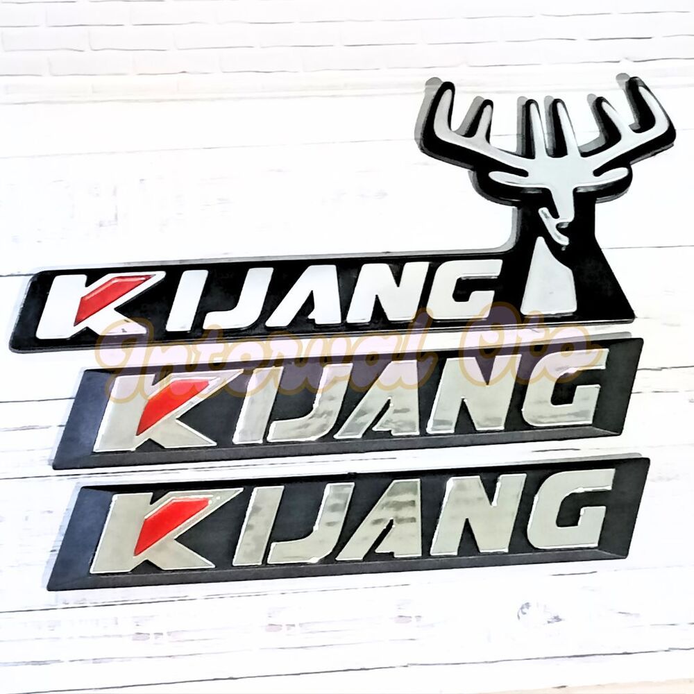 Paket Emblem Kijang Tanduk Mobil Kijang Gran Super Rover Logo Hitam