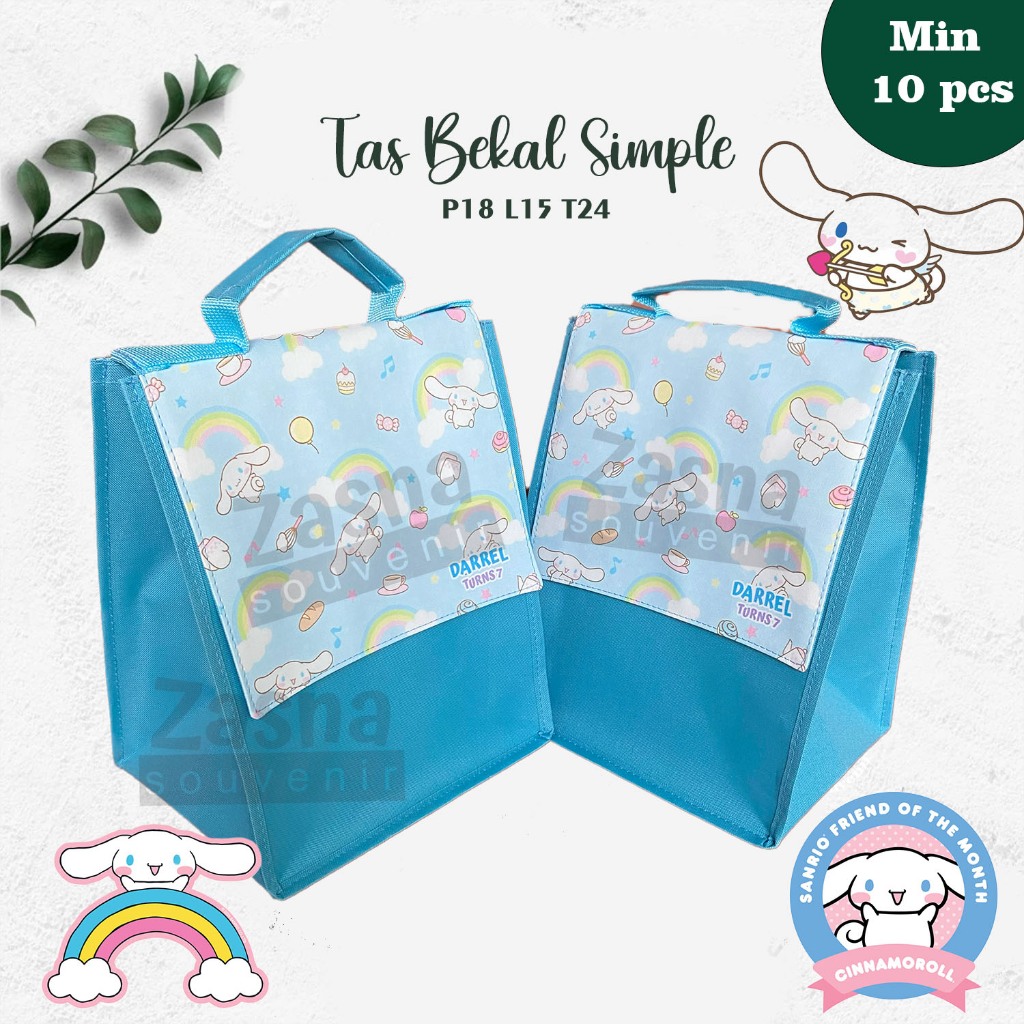 

TAS TERLARIS PROMO NANA BAG LUNCH BAG CUSTOM NAMA TAS ULTAH SOUVENIR ULANG TAHUN P18 L15 T24 PREMIUM