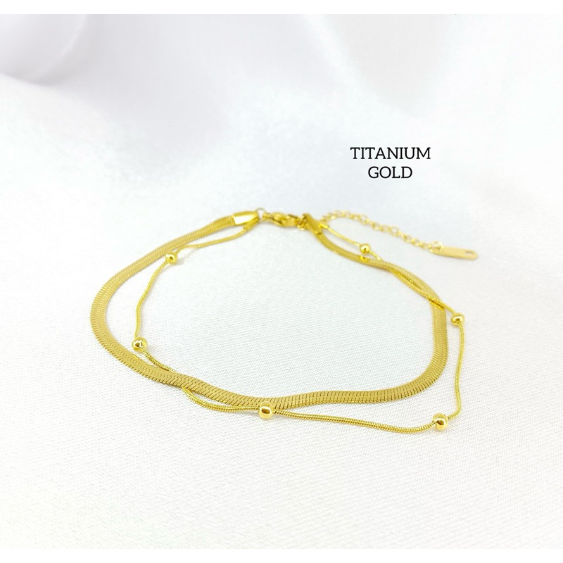 GELANG KAKI TITANIUM 2LAYER A044