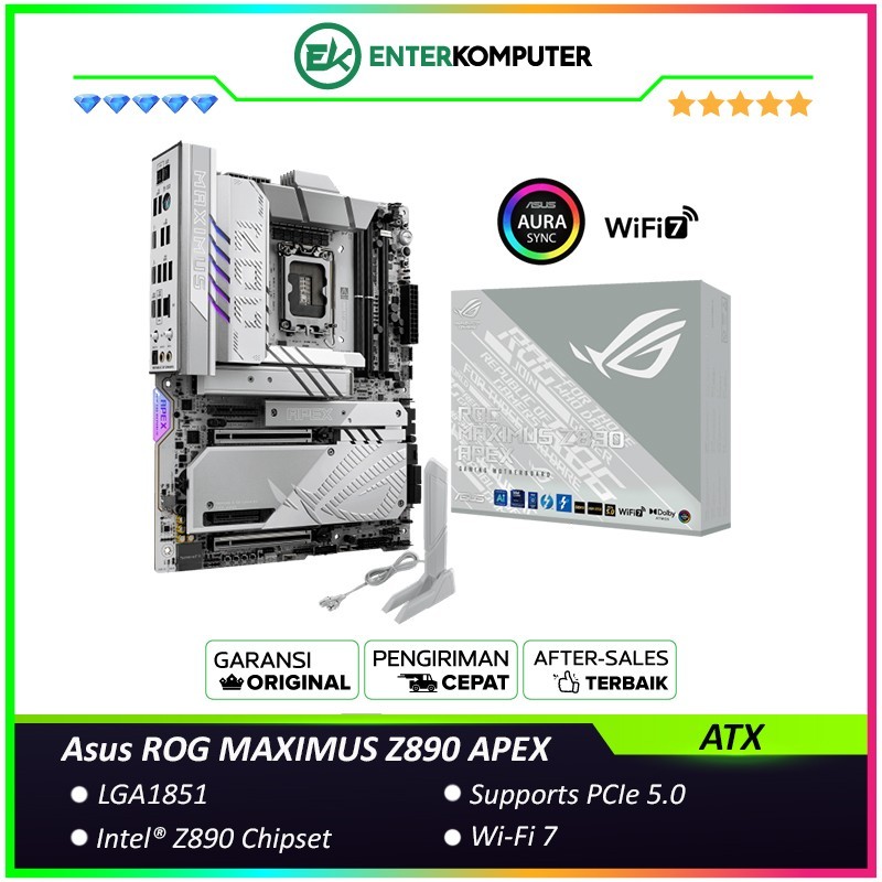 Asus ROG MAXIMUS Z890 APEX (LGA1851, Z890, DDR5, USB3.2 Gen2x2 Type-C, SATA3)