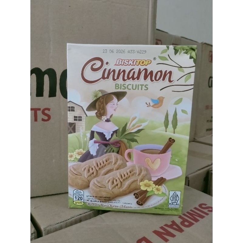 

Biskitop cinnamon 120gr isi 24 pcs Biscuit kayu manis/ Biscuit Lebaran