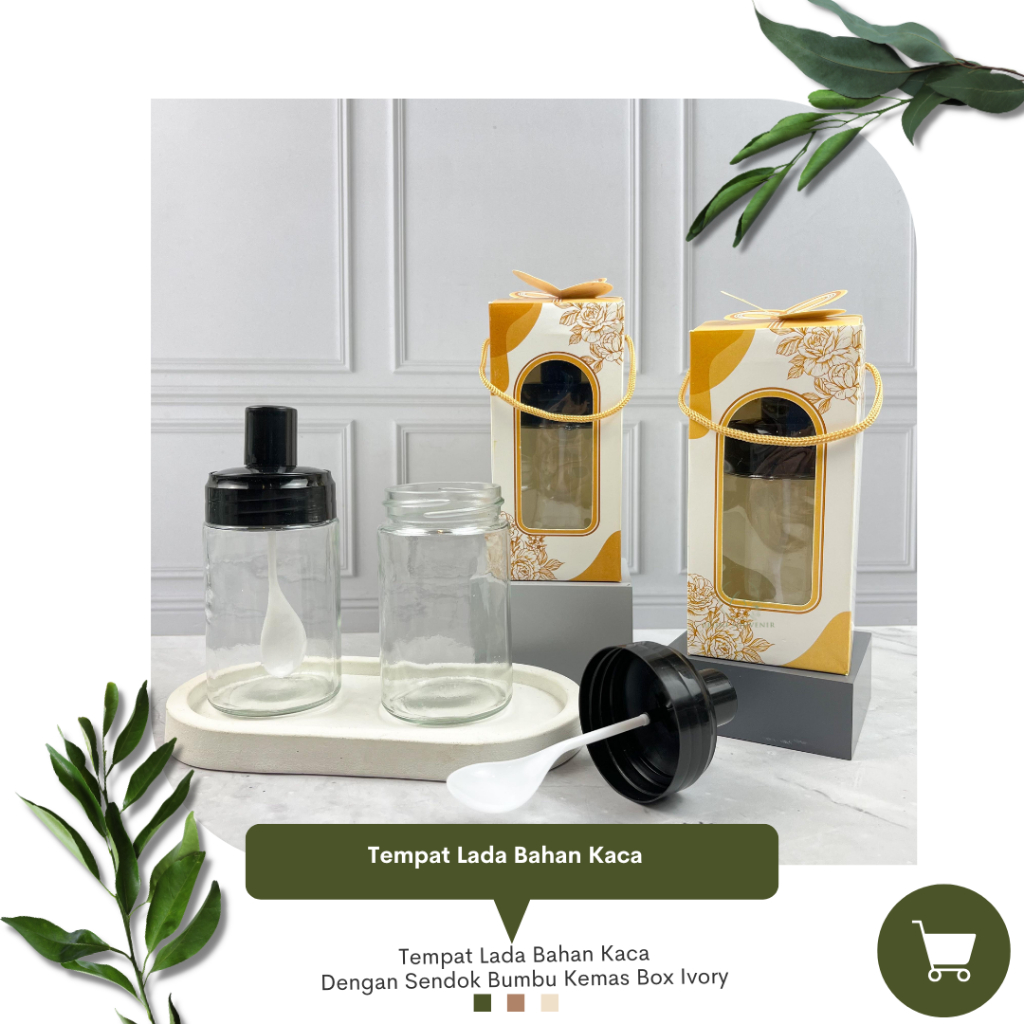 Souvenir Tempat Lada / Garam Kemas Box Ivory