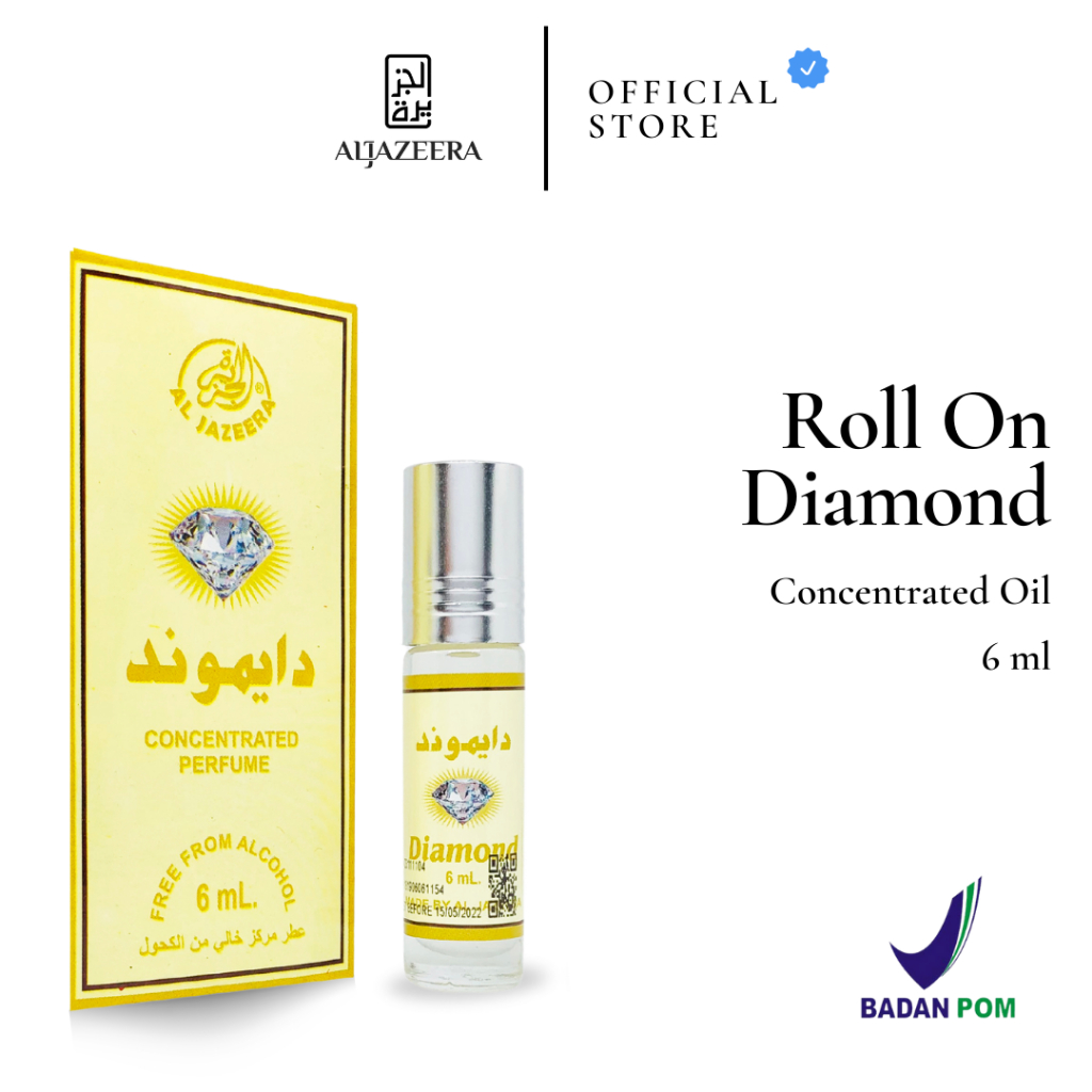 Diamond Parfum Roll On Arab 6 ml Non Alkohol | Minyak Wangi Concentrated Oil | Original Segel Pabrik