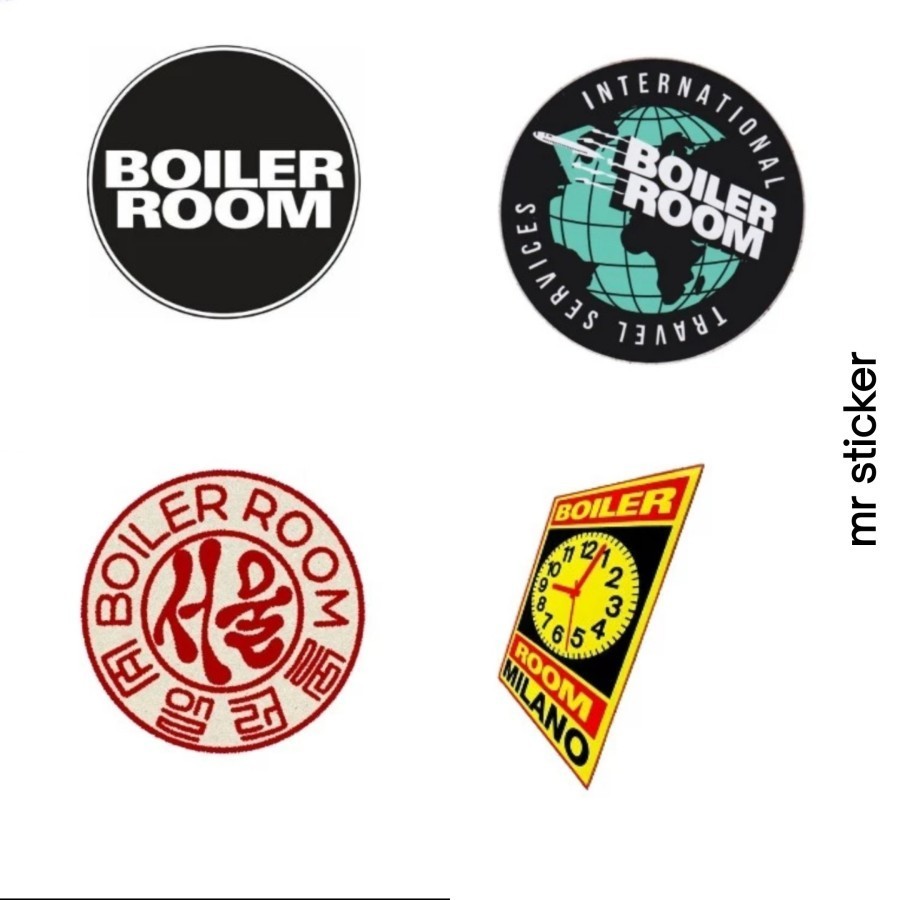 

sticker BOILER ROOM graphic logo stiker DJ EDM Rave