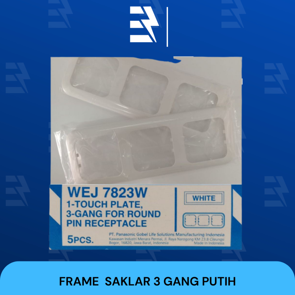 Panasonic frame saklar 3 gang warna putih / WEJ 7823W