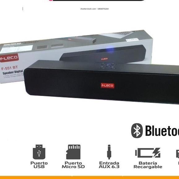 SPEAKER BLUETOOTH SOUNDBAR SPEAKER DIGITAL KECIL FLECO F-551 BT ORIGINAL