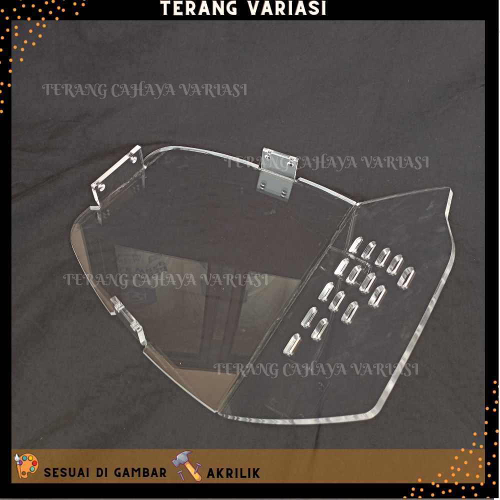 DOWNDRAFT TRANSPARANT PCX 160 SEKAT BAGASI MIKA PCX PEMBATAS BOX PCX