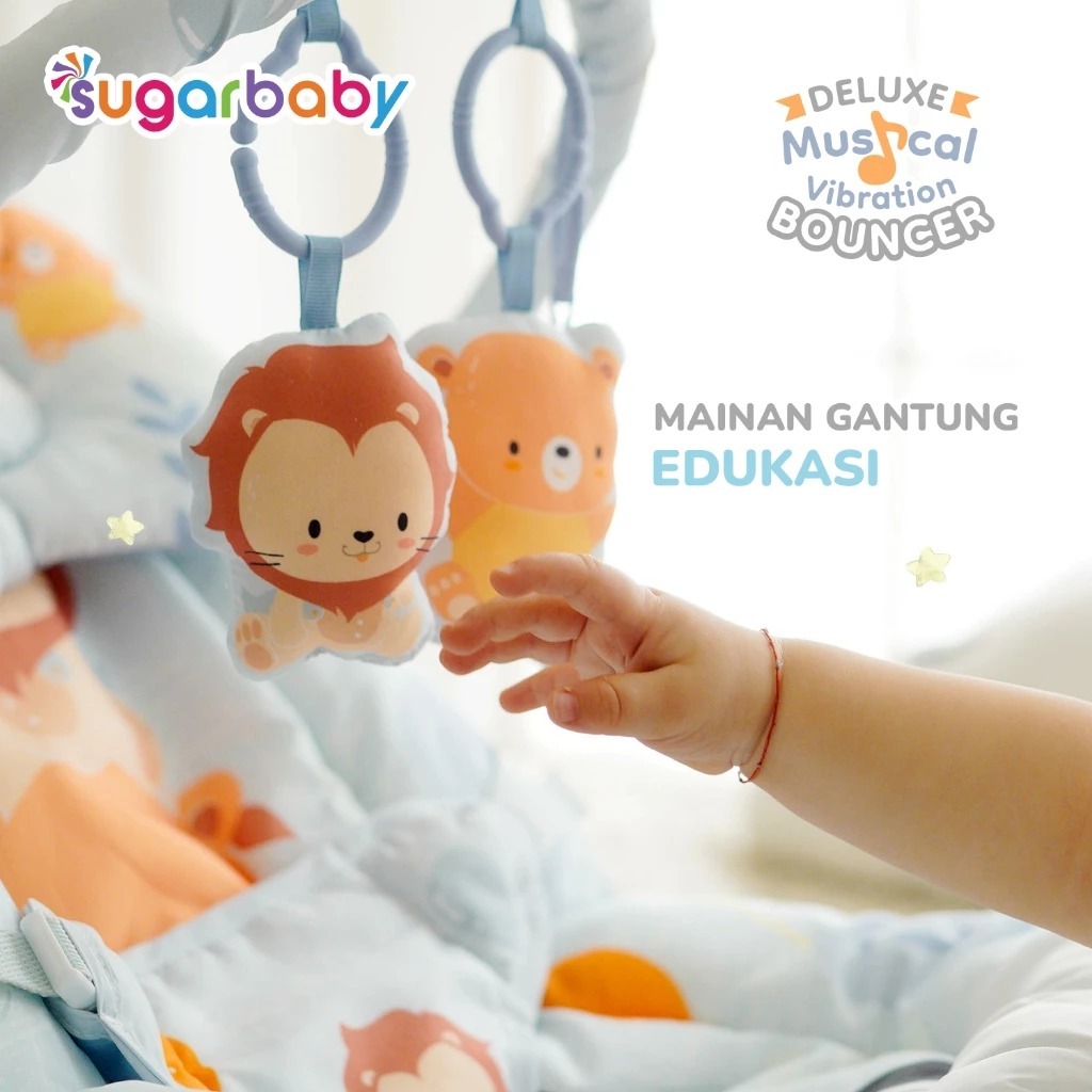 ghk bouncer Sugar Baby New Deluxe Musical Vibration Bouncer/Ayunan Bayi/Bouncer Bayi ayunan bayi