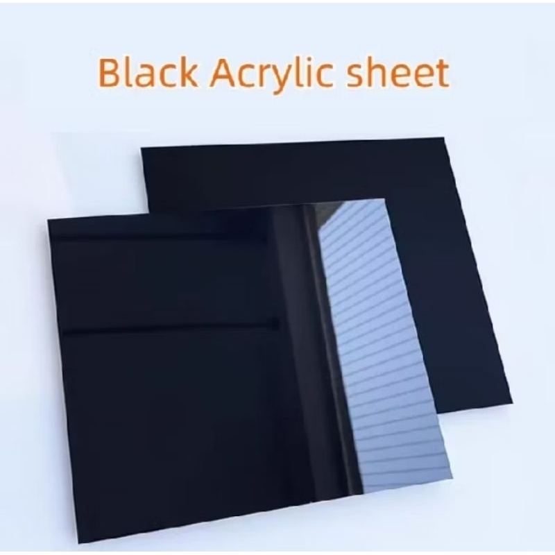 Akrilik Lembaran Hitam Glossy |Akrilik Hitam 2mm A2 | Akrilik Marga Cipta