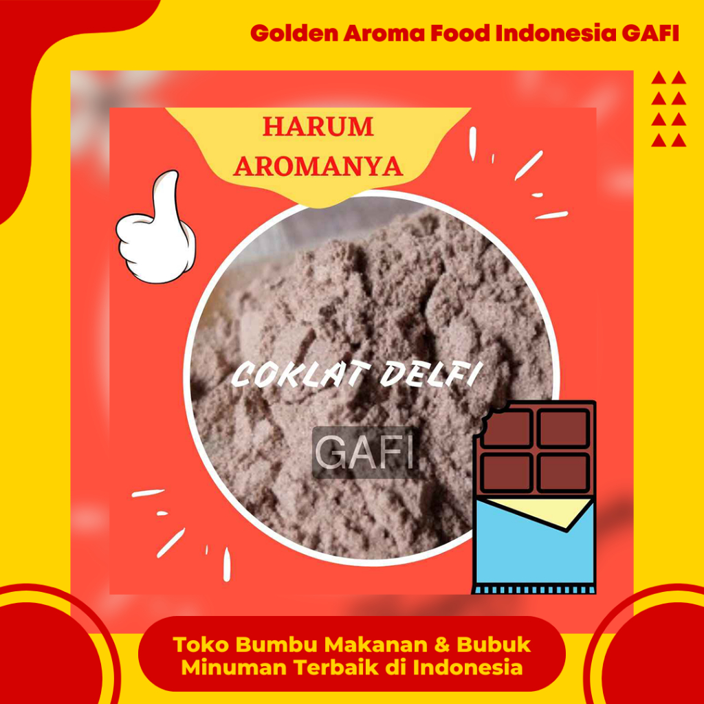 

GAFI Food Bumbu Tabur Rasa Coklat Defila 1 Kg Enak Murah Lezat Halal, Defila Chocolate Seasoning Powder 1Kg