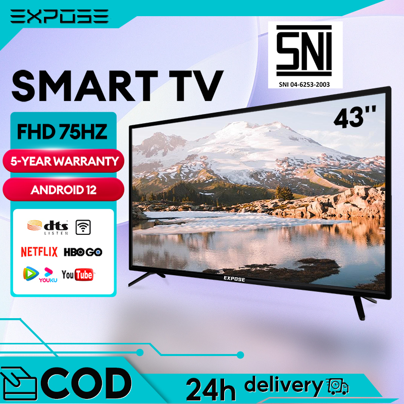 Ready Smart TV 43 Inch TV Android 32 inch Digital TV LED 4K UHD Android OS netflix/youtube/google