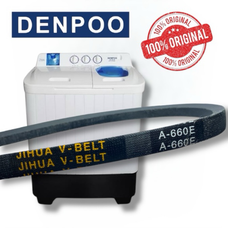 DENPOO v-belt vanbelt fanbel mesin cuci a660e a-660e panbel denpoo jihua a-660e