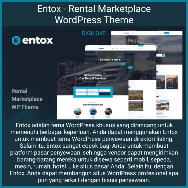 Entox - Rental Marketplace WordPress Theme