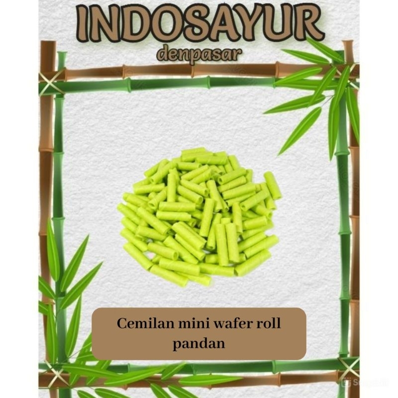 

Camilan mini wafer rasa pandan 80g _ INDOSAYUR