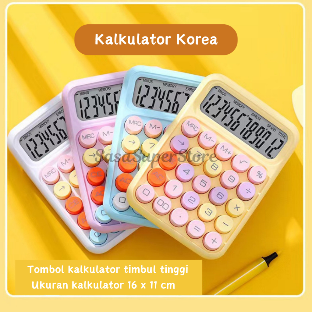 

SASA BEBE | KALKULATOR DOPAMIN DOT KEYBOARD KAWAII KOREA 12 DIGIT TOMBOL MEKANIK WARNA PASTEL RAINBOW KALKULATOR MEJA | KALKULATOR KOREA KOMBINASI TIMBUL TOMBOL DIGITAL KOMBINASI MRC DAN AC SB113