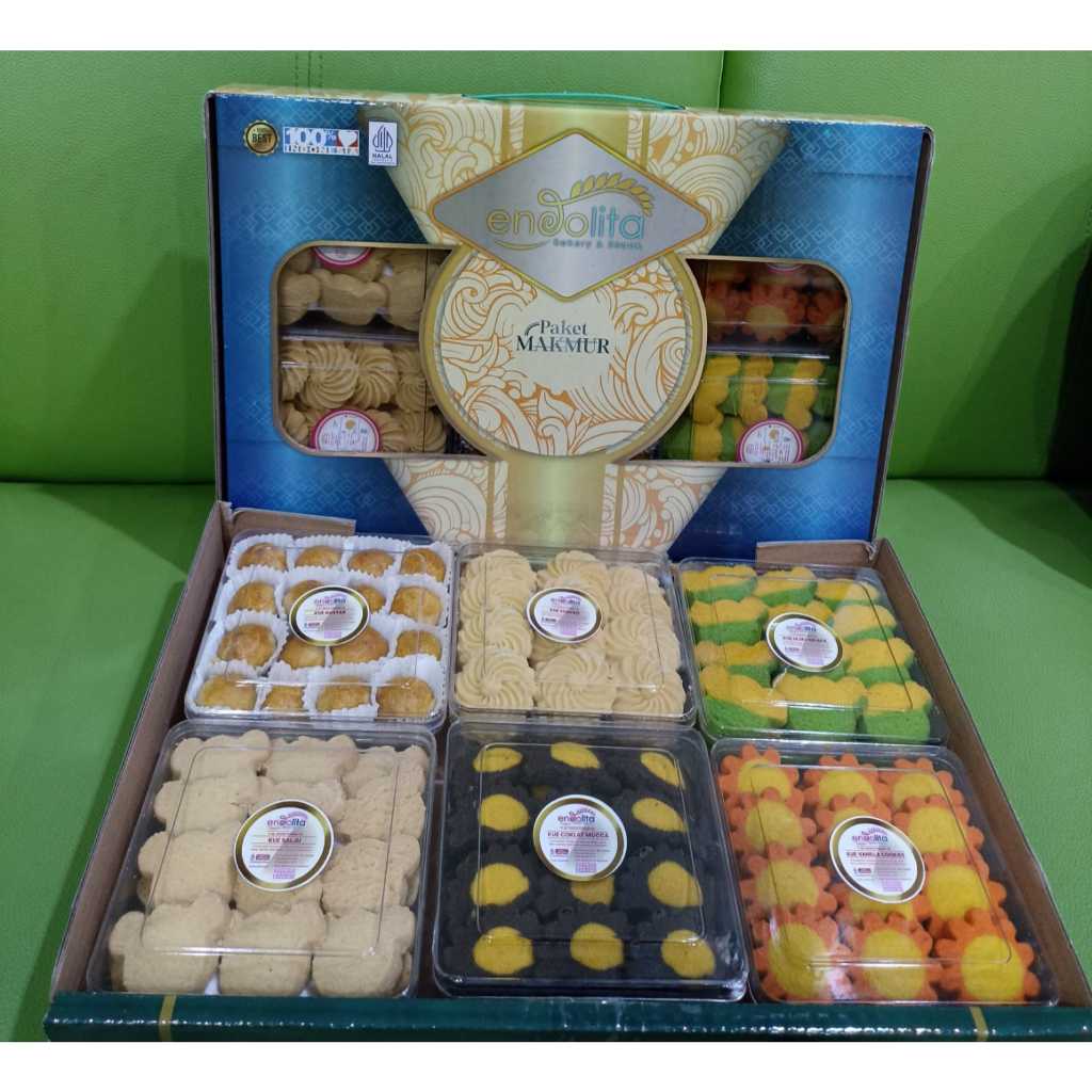

PAKET KUE LEBARAN/ HAMPERS/ KUE KERING/ ENDOLITA PAKET MAKMUR