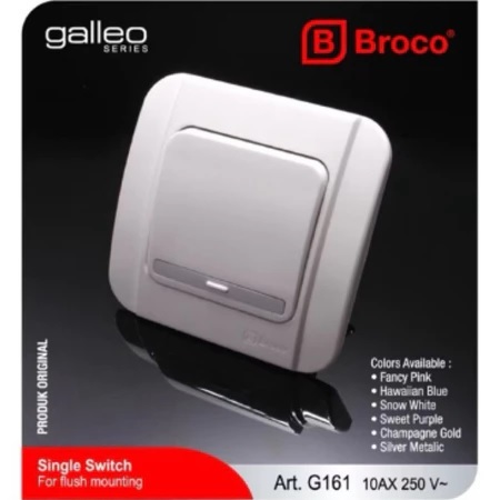 Saklar Single Hotel Broco Galleo / Saklar Engkel Broco Galleo