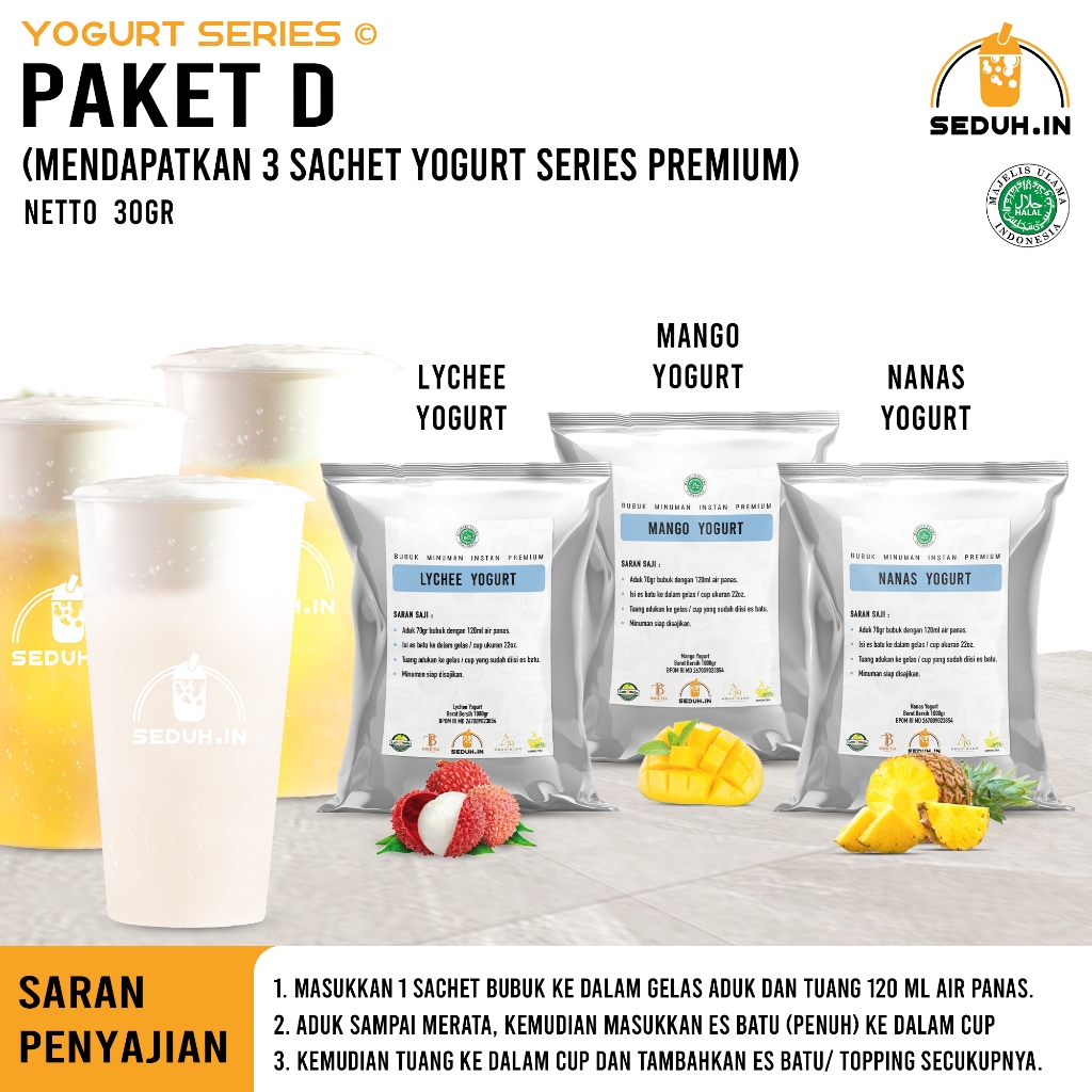 

Bubuk minuman Paket D Kemasan Sachet