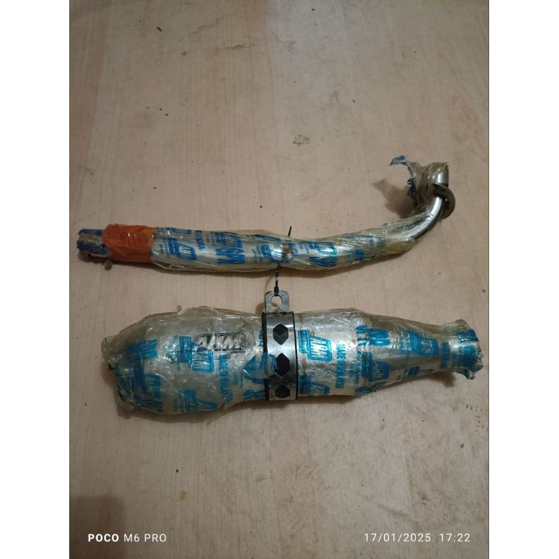 KNALPOT FULL SET ORIGINAL AHM MALAYSIA NOS YAMAHA JUPITER Z VEGA R