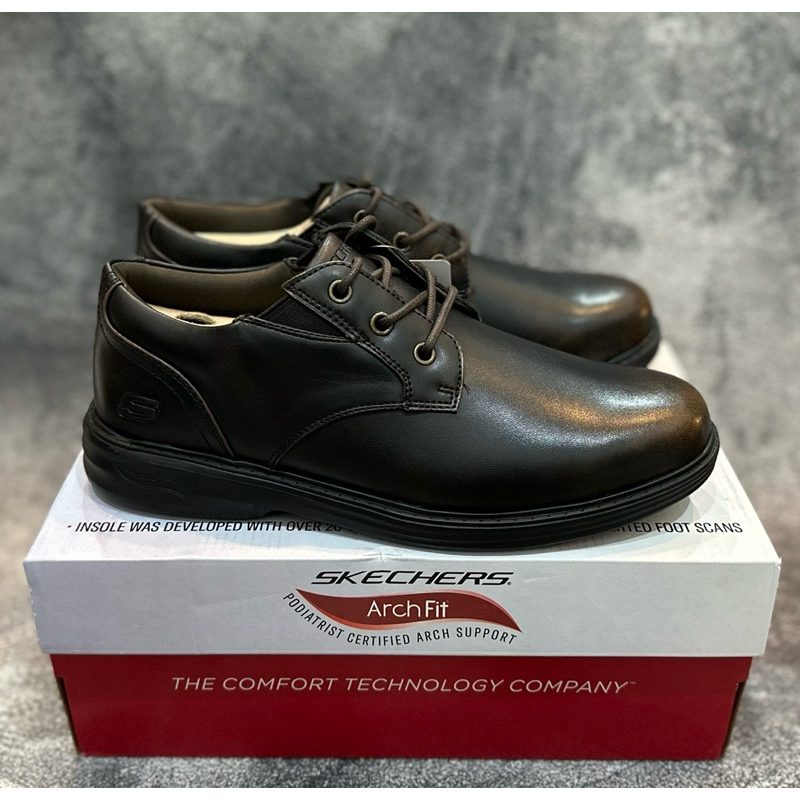 Skechers Arch Fit Ogden Rupert Dark Brown Men's Shoes Original 204740DKBR