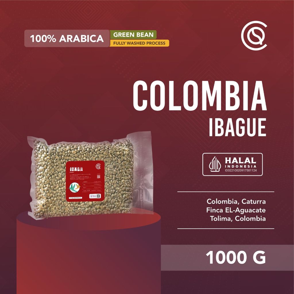 

COFFEEHQ COLOMBIA Ibagué Fully Washed Green Beans 1Kg