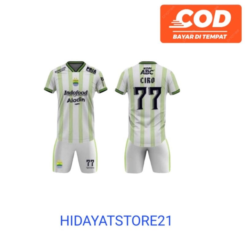 Jersey bola anak Persib ciro away / stelan futsal anak