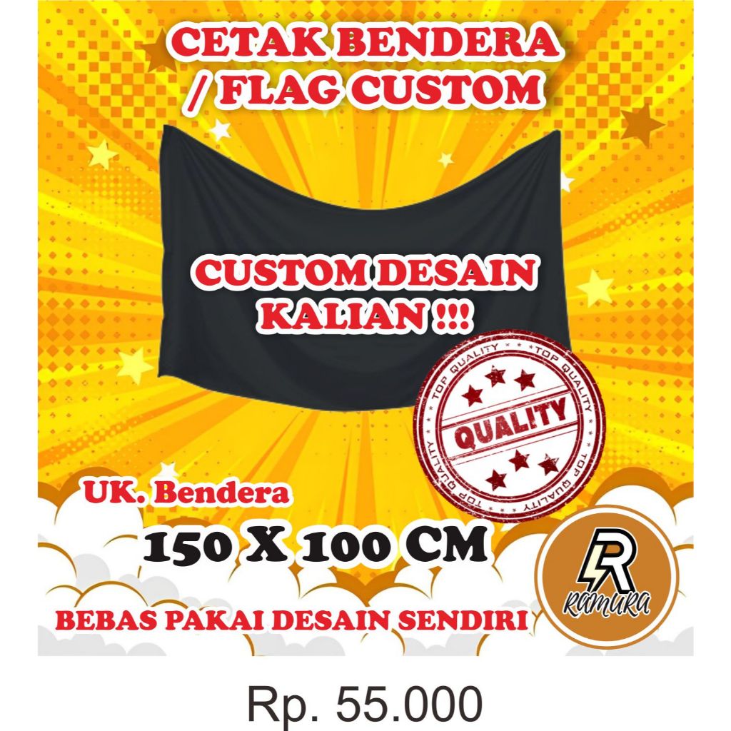 BENDERA Custom Ukuran 150x100 CM