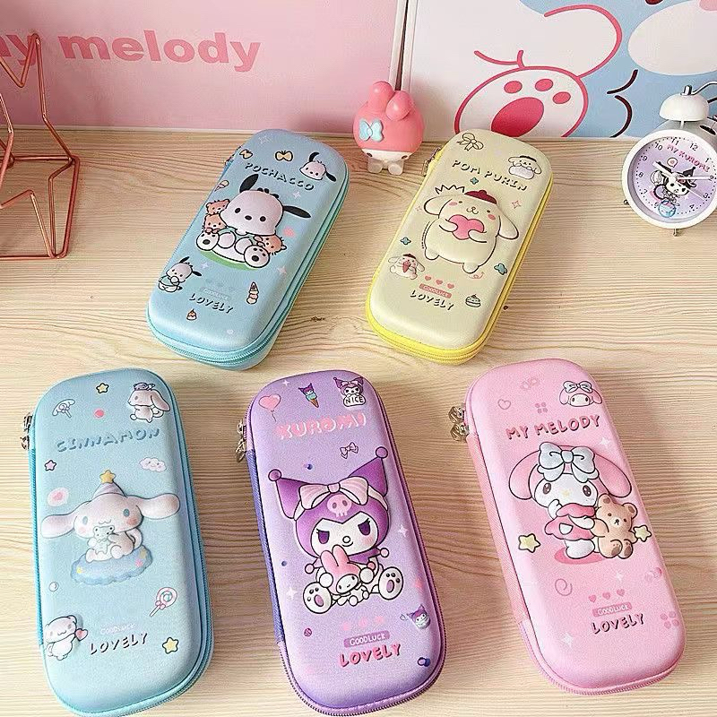 

[SANRIO] Pensil Case 3D Kotak Pensil Timbul 3D Cinnamoroll Kuromi Melody Series