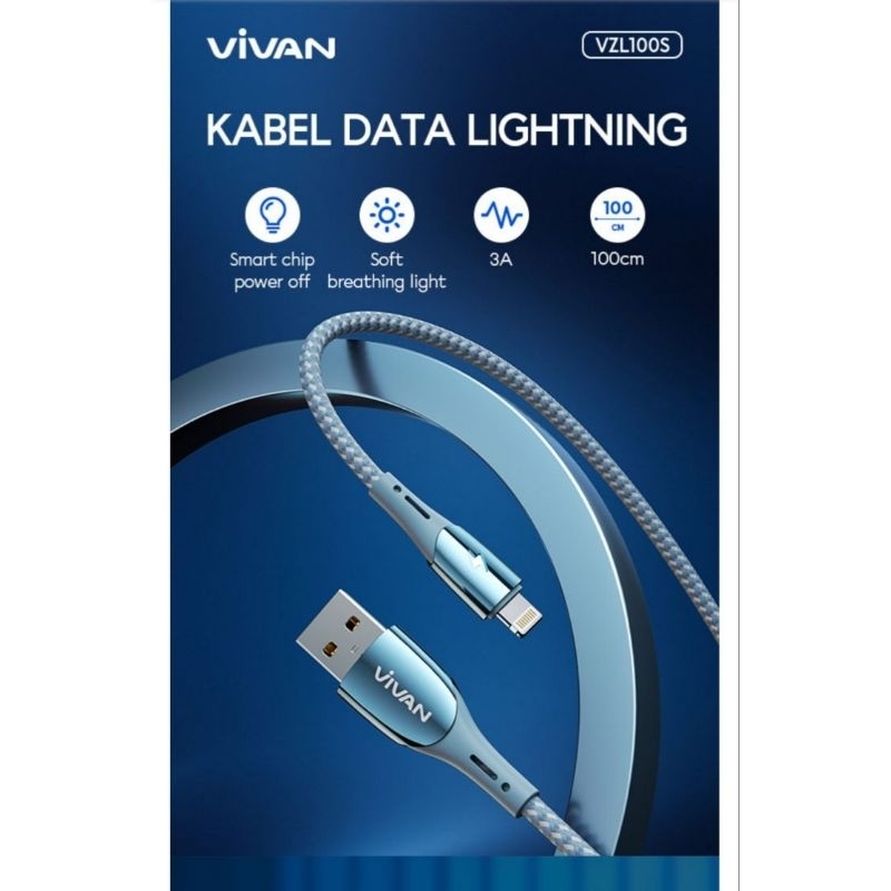 VIVAN VZL1000s Lightning  Kabel Data Cable Auto Smart Power Off Iphone