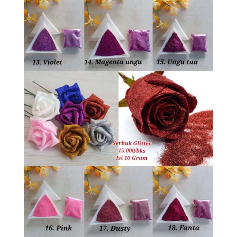 

Serbuk Glitter 10 gram - Glitter Powder - 10 Gram Serbuk Glitter