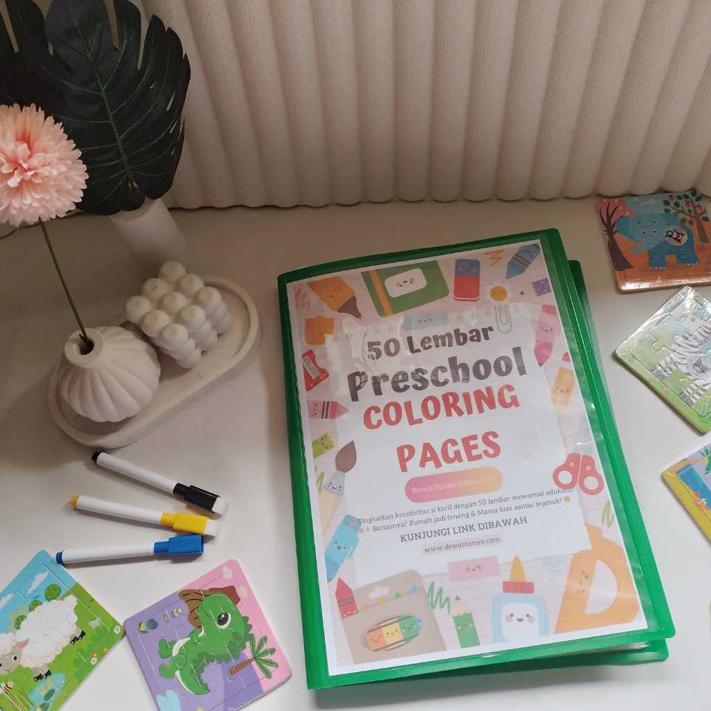 

50 Gambar Edukatif sudah dicetak dan Gratis Spidol Hapus Tulis + gratis 100 ribu halaman worksheet anak