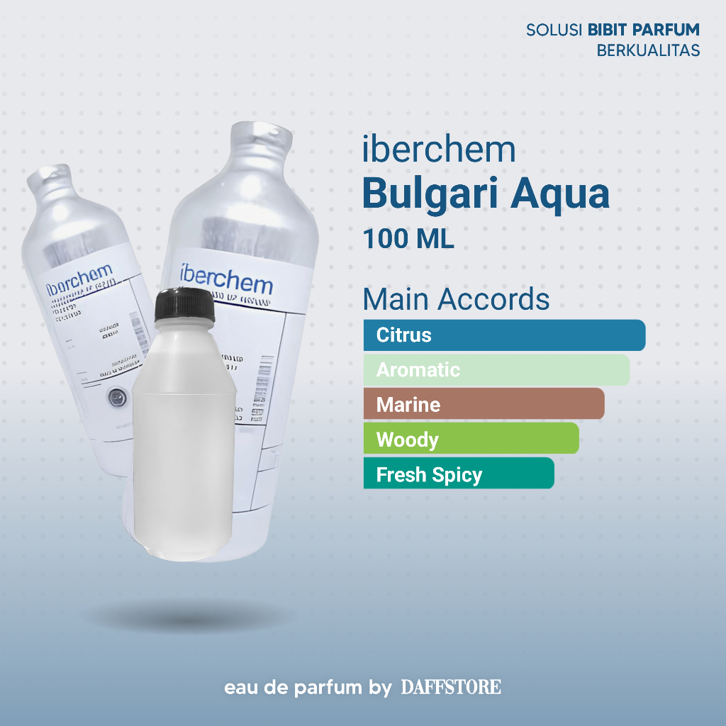 Daffstore Bibit Parfum Bulgari Aqua 100 ML Murni Original Tampa Campuran