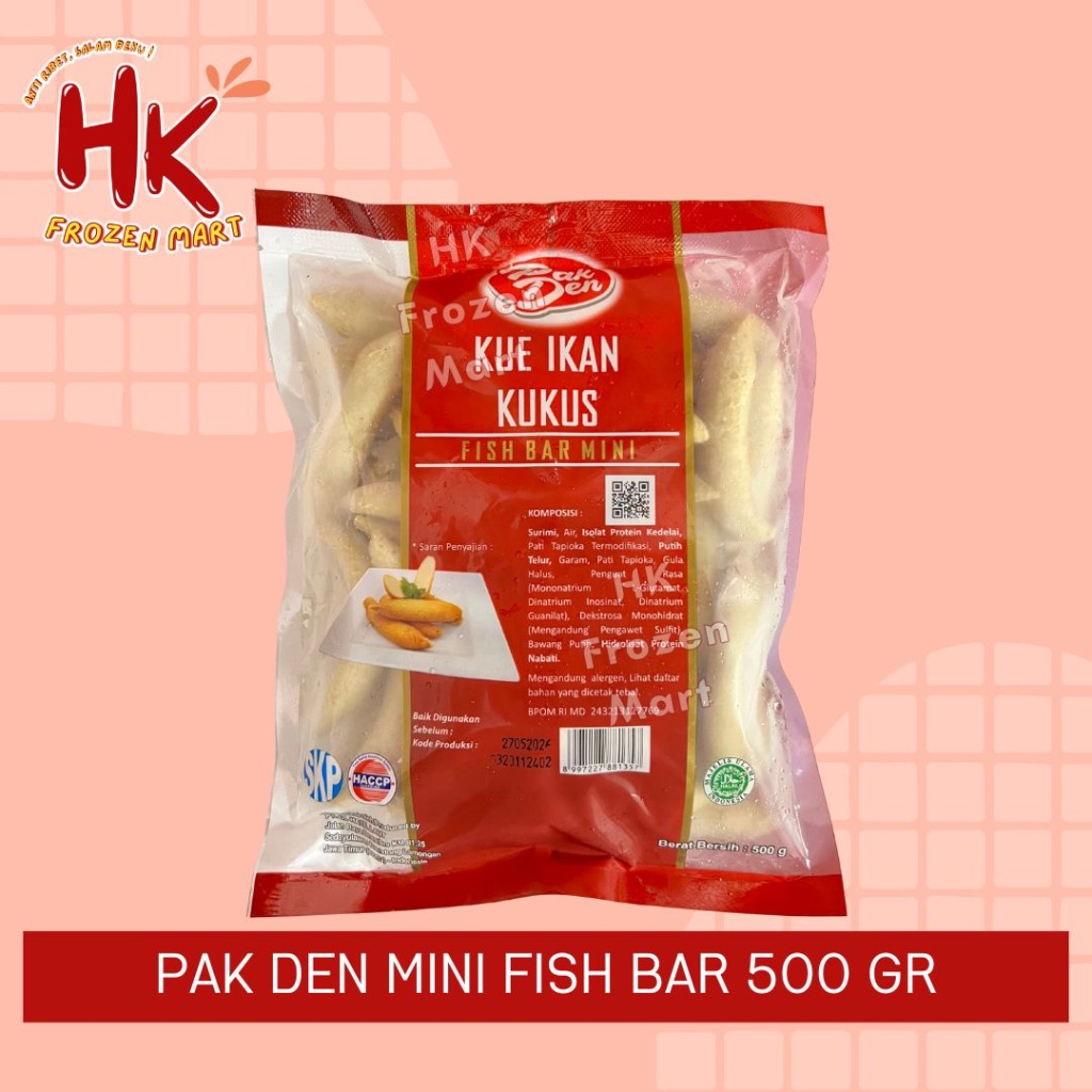 

Pak Den Mini Fish Bar 500gr / otak otak ikan mini pakden | olahan ikan bakar goreng HK Frozen Mart